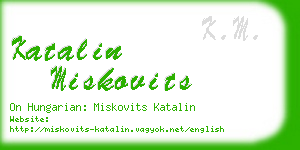 katalin miskovits business card